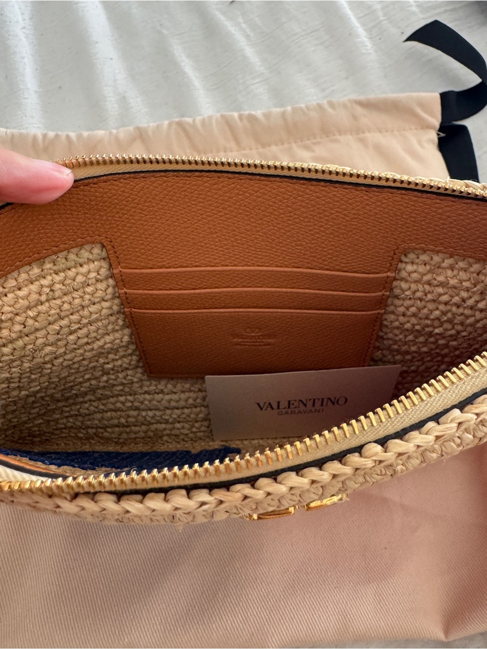Valentino Raffiachat Raffia Clutch With Embroidery - Picture 4 of 4